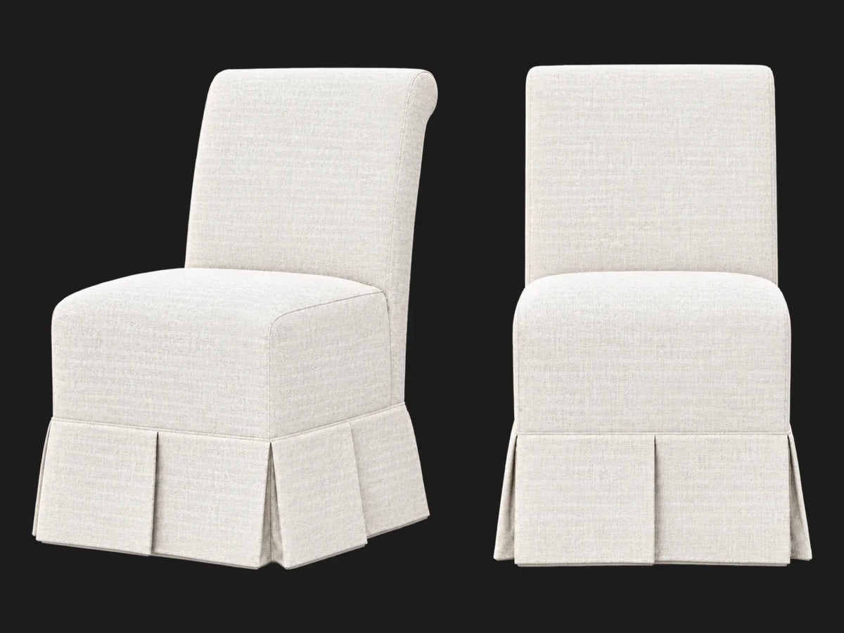 Dalia Armless Dining Chair 2-piece set in Performance Woven Chenille Lace #Fabric & Color_Performance Woven Chenille Lace