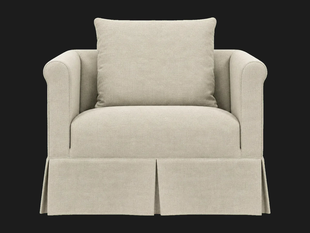 Dalia Chair #Fabric & Color_Heritage Belgian Linen Alder