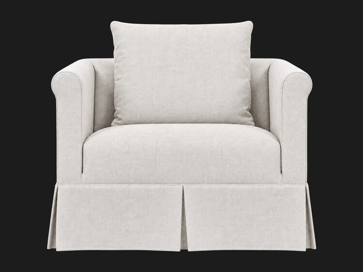 Dalia Chair #Fabric & Color_Heritage Belgian Linen Egret
