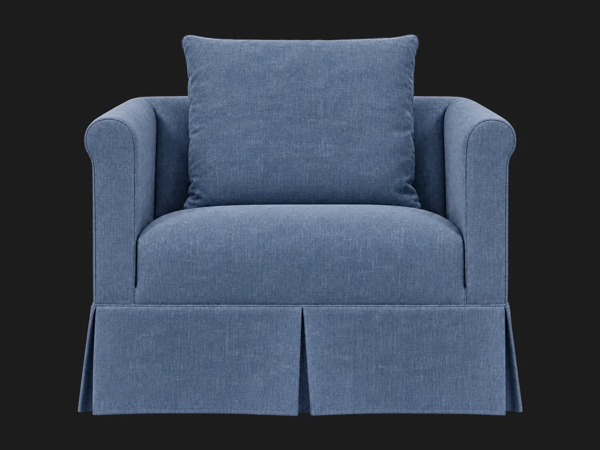 Dalia Chair #Fabric & Color_Heritage Belgian Linen Lake