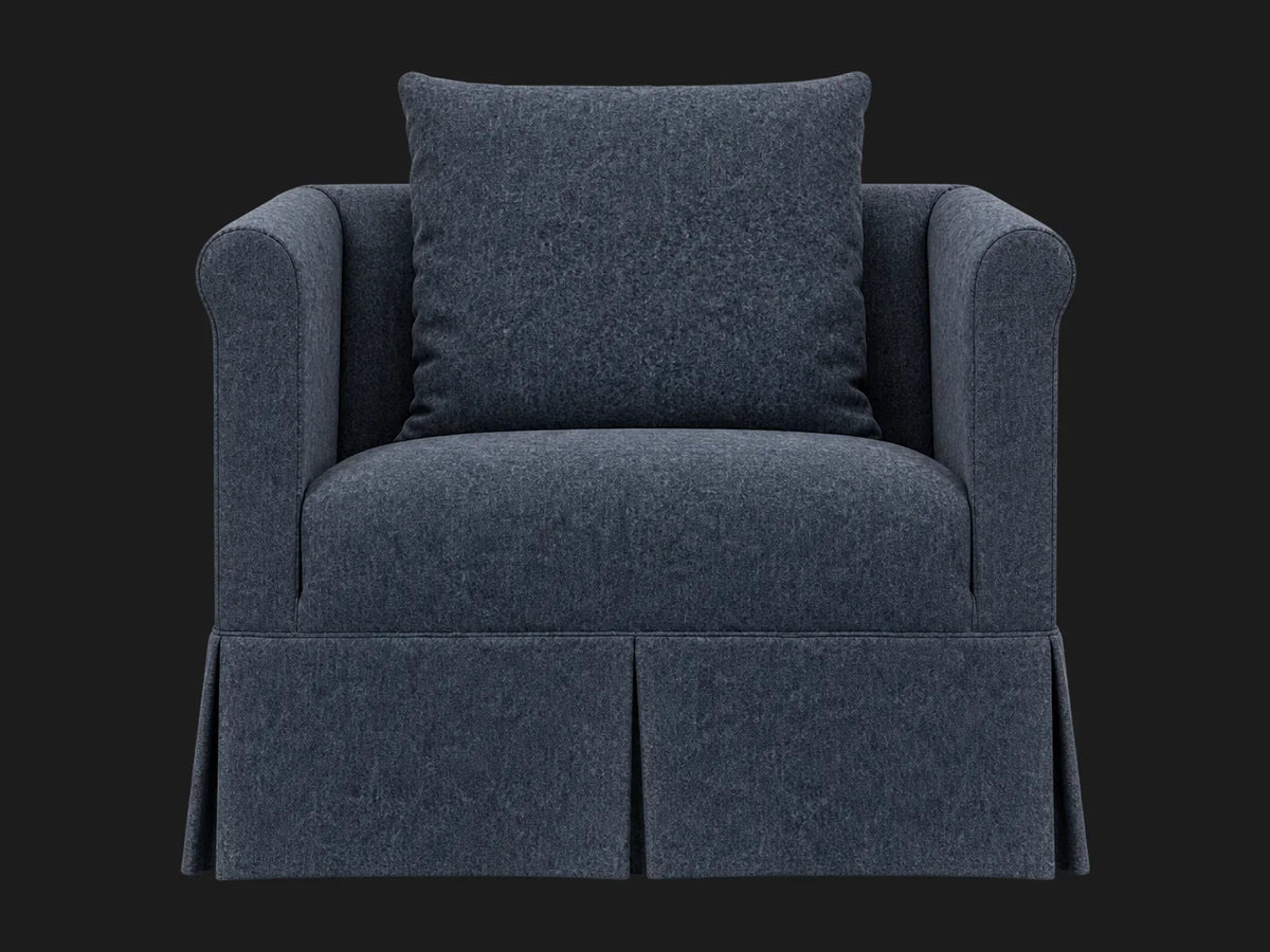 Dalia Chair #Fabric & Color_Italian Brushed Wool Harbor