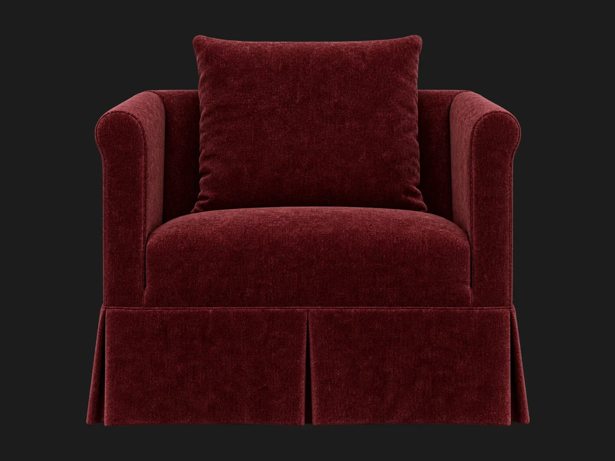 Dalia Chair #Fabric & Color_Mohair Crimson