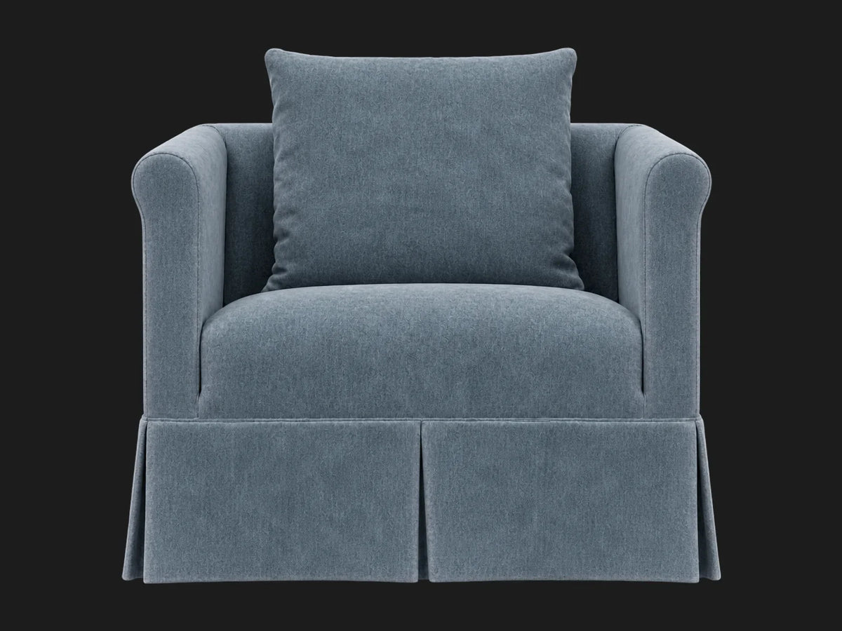Dalia Chair #Fabric & Color_Mohair Slate Blue
