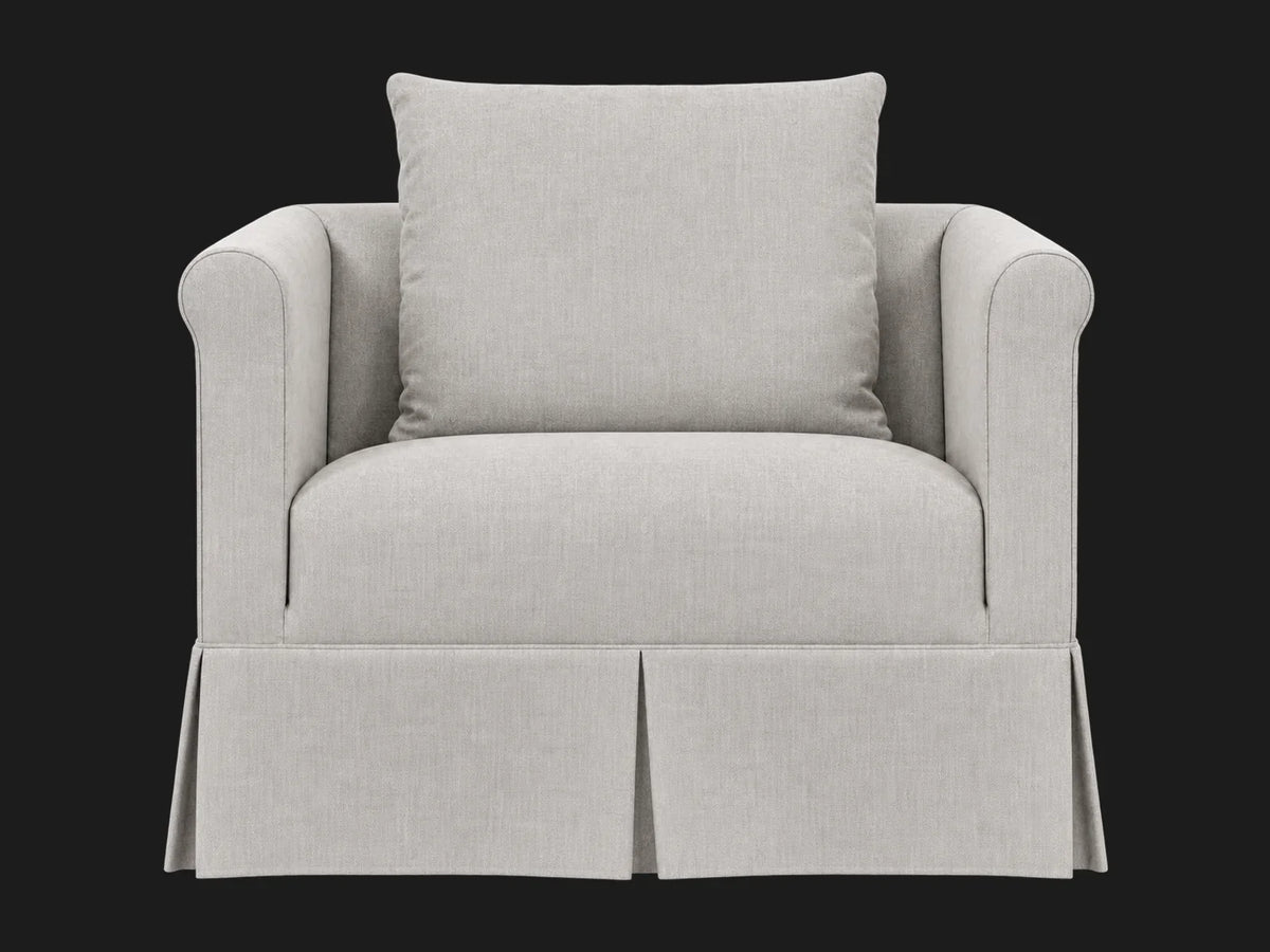 Dalia Chair #Fabric & Color_Performance Linen Weave Cloud