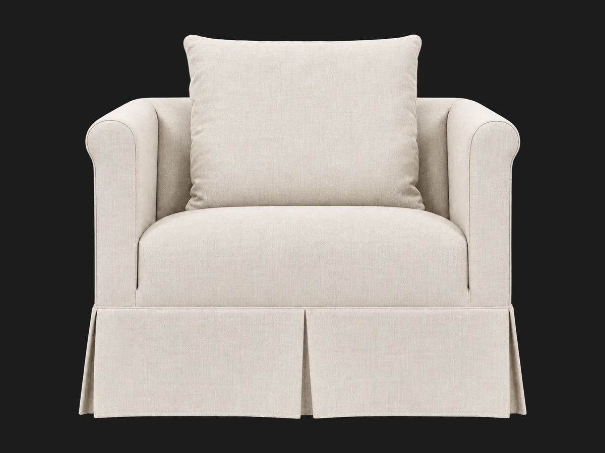 Dalia Chair - Performance Linen Weave Flour