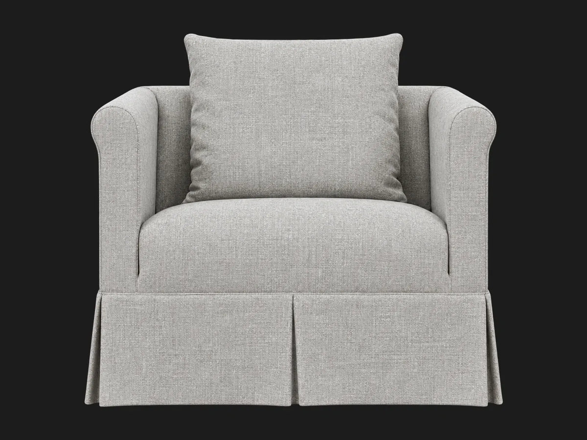 Dalia Chair #Fabric & Color_Performance Woven Chenille Steel