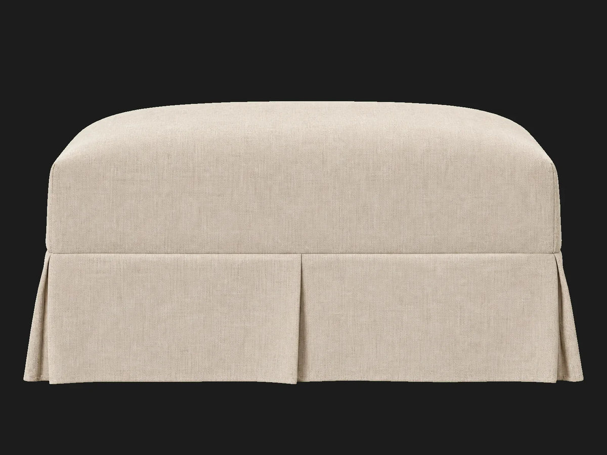 Dalia Ottoman — Heritage Belgian Linen Petal