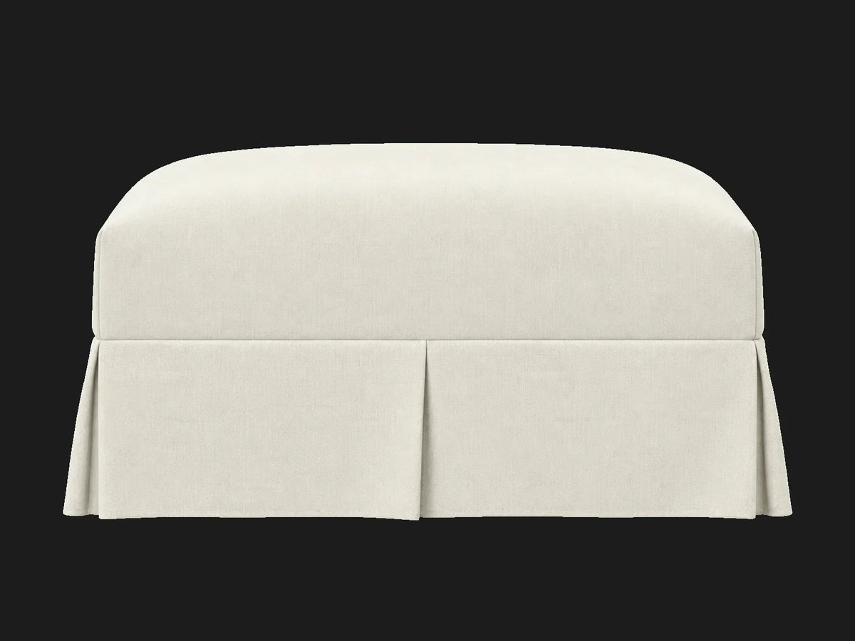 Dalia Ottoman — Italian Brushed Wool Vanilla