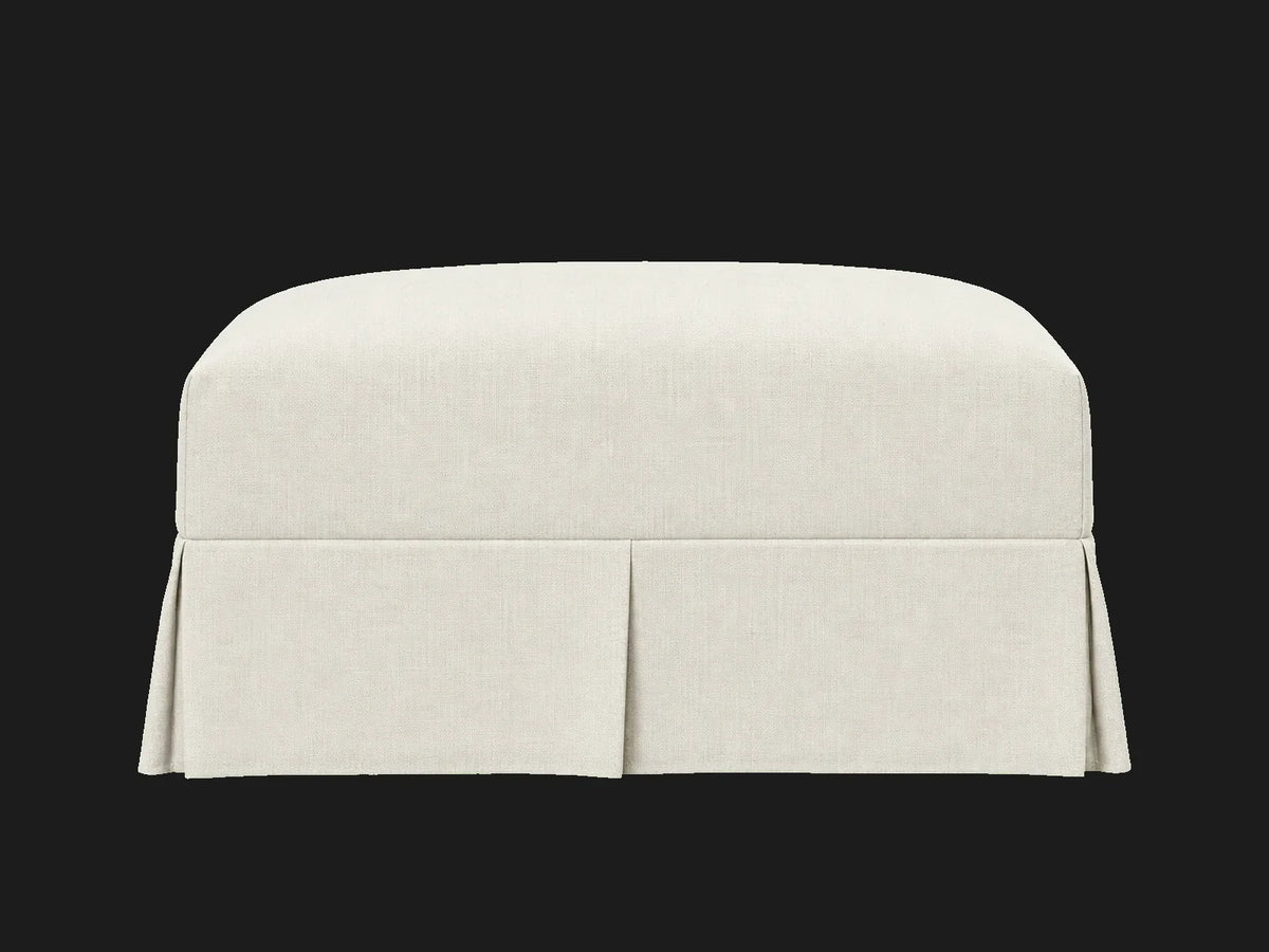 Dalia Ottoman — Performance Linen Weave Flour