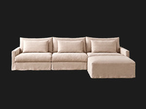 Devyn Slipcovered Modular 4-Piece Chaise Sectional