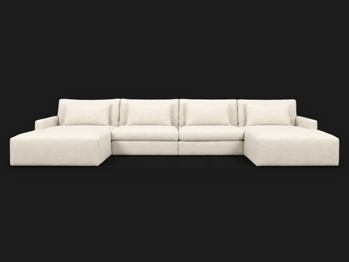 Devyn U-Shape Sectional — devyn u shape 01 front wool vanilla