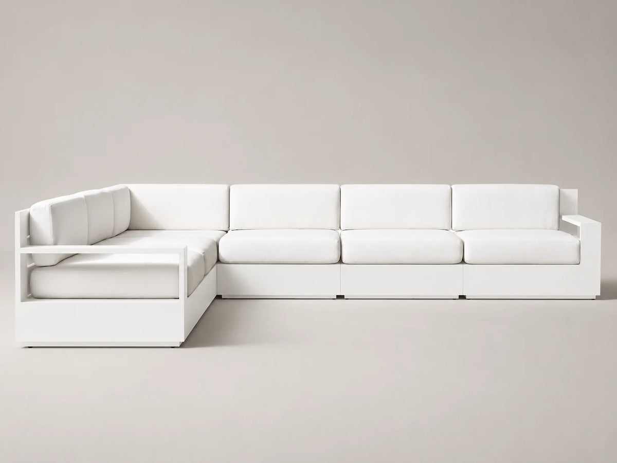 Outdoor Modular L-Sectional Sofa, Aluminum Frame, Performance Fabric, product view