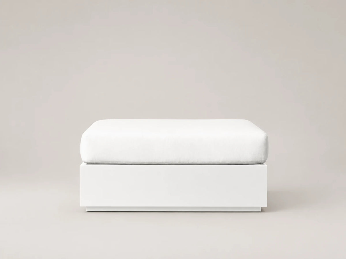 Outdoor Ottoman, Aluminum Frame, Performance Fabric, product view