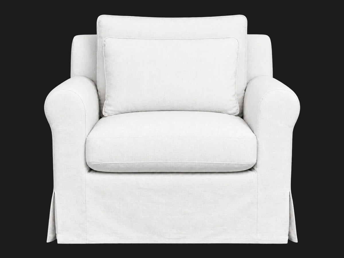 elias-swivel-chair #Fabric & Color_Performance Linen Weave Pure White