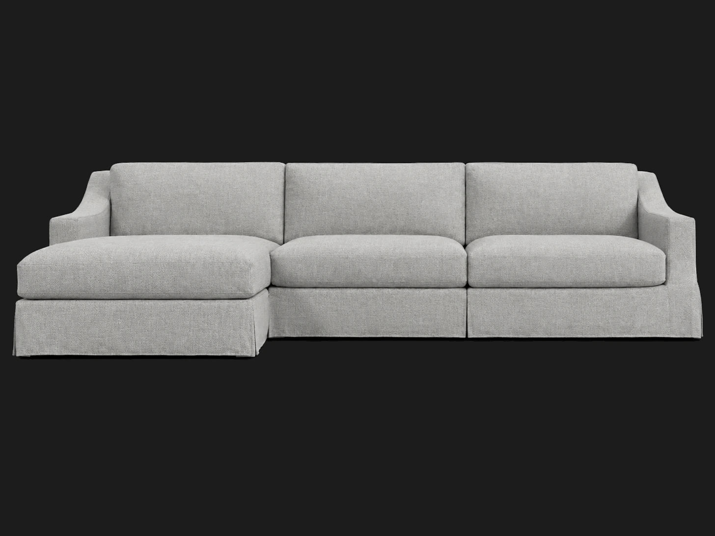 MODENA 4-Piece Left-Arm Chaise Sectional – Heritage Belgian Linen