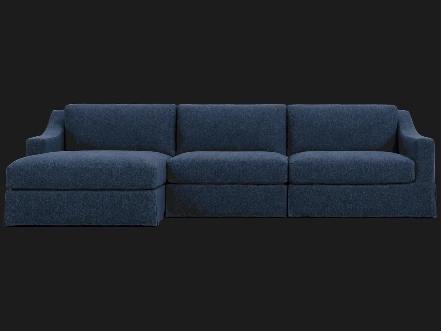 MODENA 4-Piece Left-Arm Chaise Sectional – Performance Linen Weave