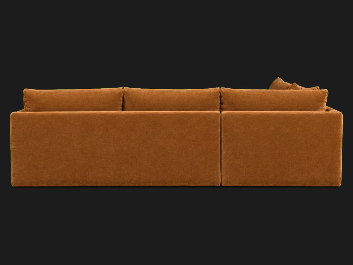 Aria Slipcovered Modular Short L-Shape Sectional — Performance Velvet Cider gallery 4