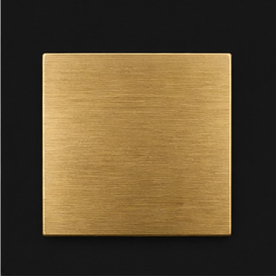 Brushed brass hardware finish sample