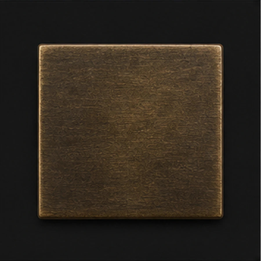 Antique brass hardware finish sample