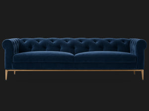 Italia Chesterfield 2-Cushion Sofa – Metal Base