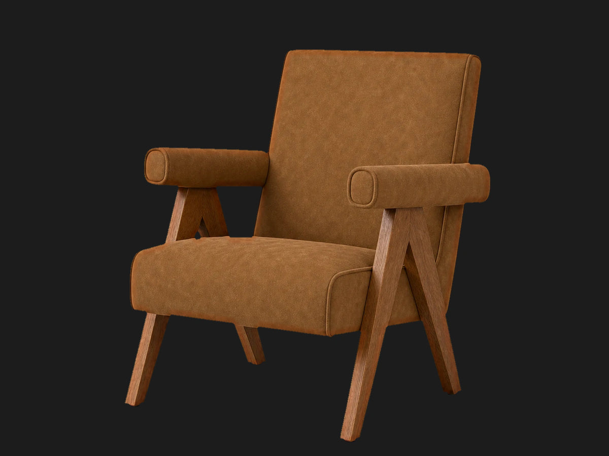 lounge-chairs-nubuck-leather-rye #Fabric & Color_Nubuck Leather Saddle
