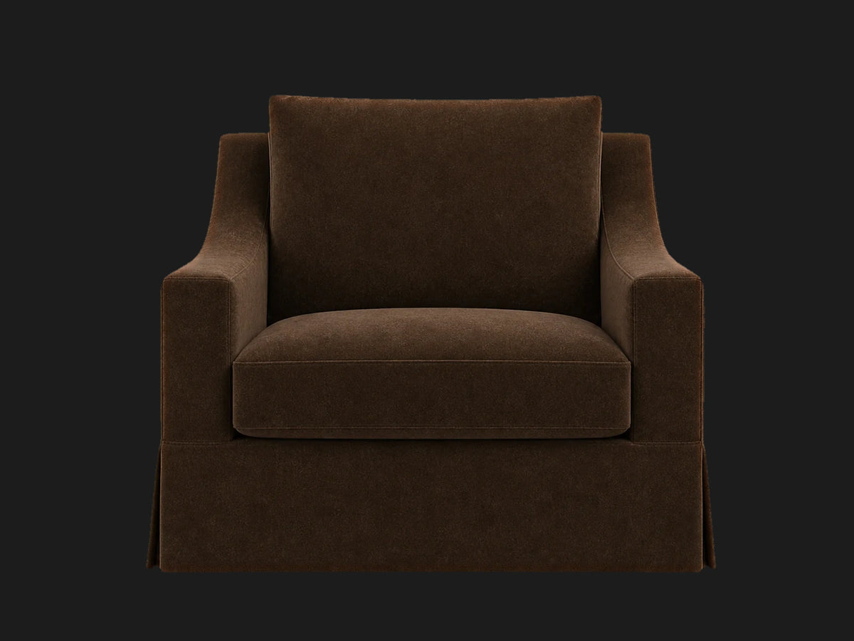 lounge-chairs_york-slope-swivel-linen-weave-pure-white #Fabric & Color_Performance Velvet Bark