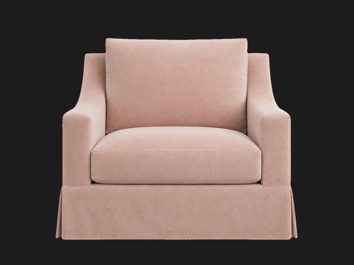 lounge-chairs_york-slope-swivel-linen-weave-pure-white #Fabric & Color_Performance Velvet Blossom
