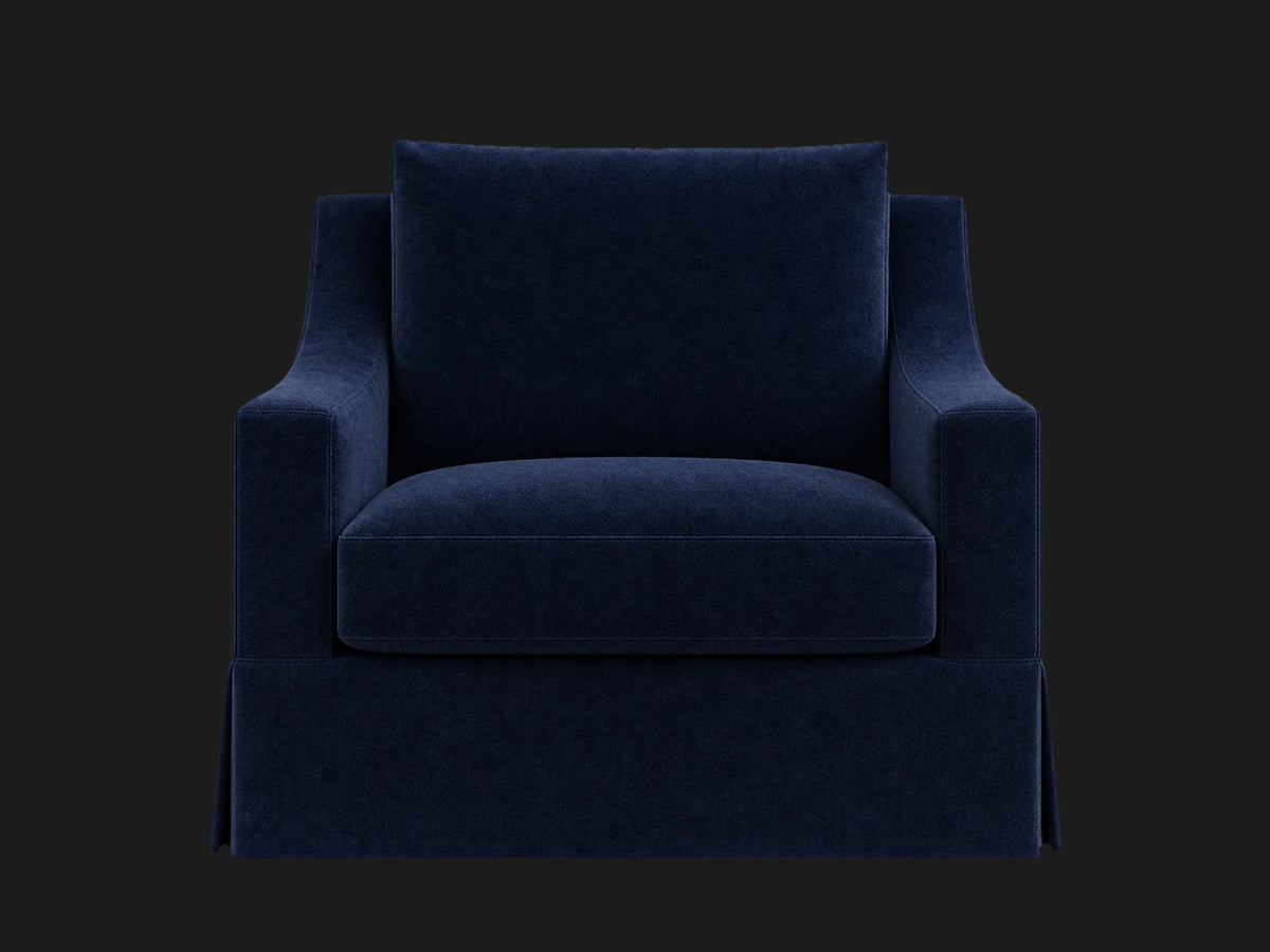 lounge-chairs_york-slope-swivel-linen-weave-pure-white #Fabric & Color_Performance Velvet Midnight
