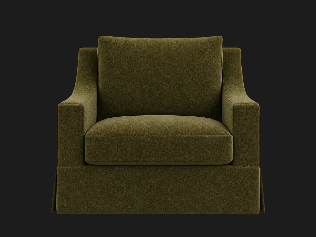 lounge-chairs_york-slope-swivel-linen-weave-pure-white #Fabric & Color_Performance Velvet Olive