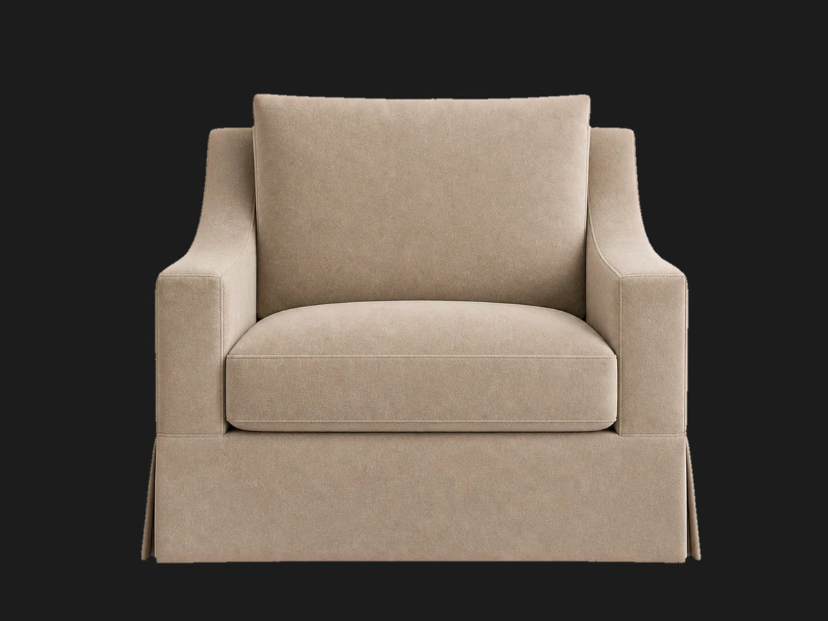 lounge-chairs_york-slope-swivel-linen-weave-pure-white #Fabric & Color_Performance Velvet Taupe