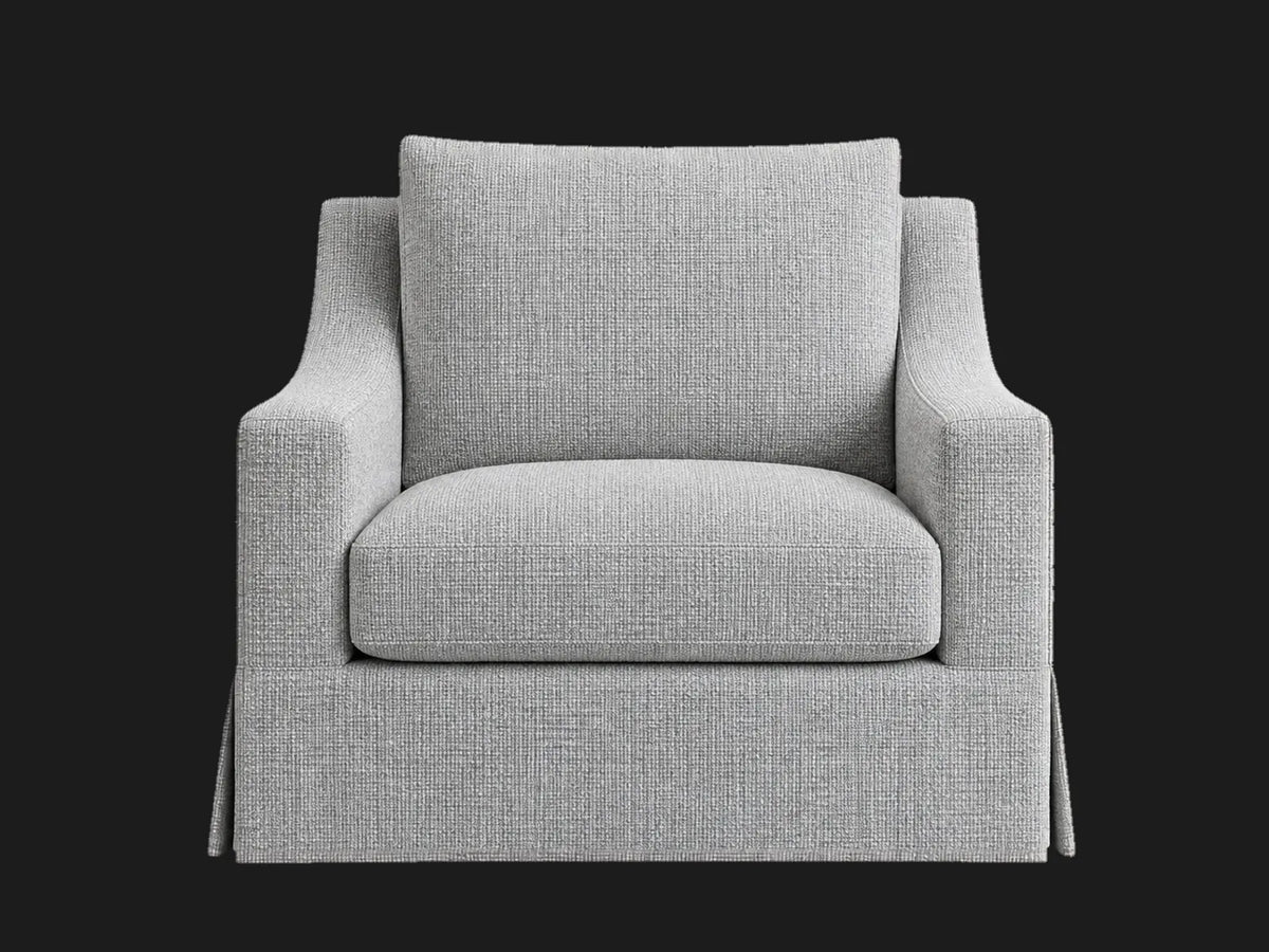 lounge-chairs_york-slope-swivel-linen-weave-pure-white #Fabric & Color_Performance Woven Chenille Steel
