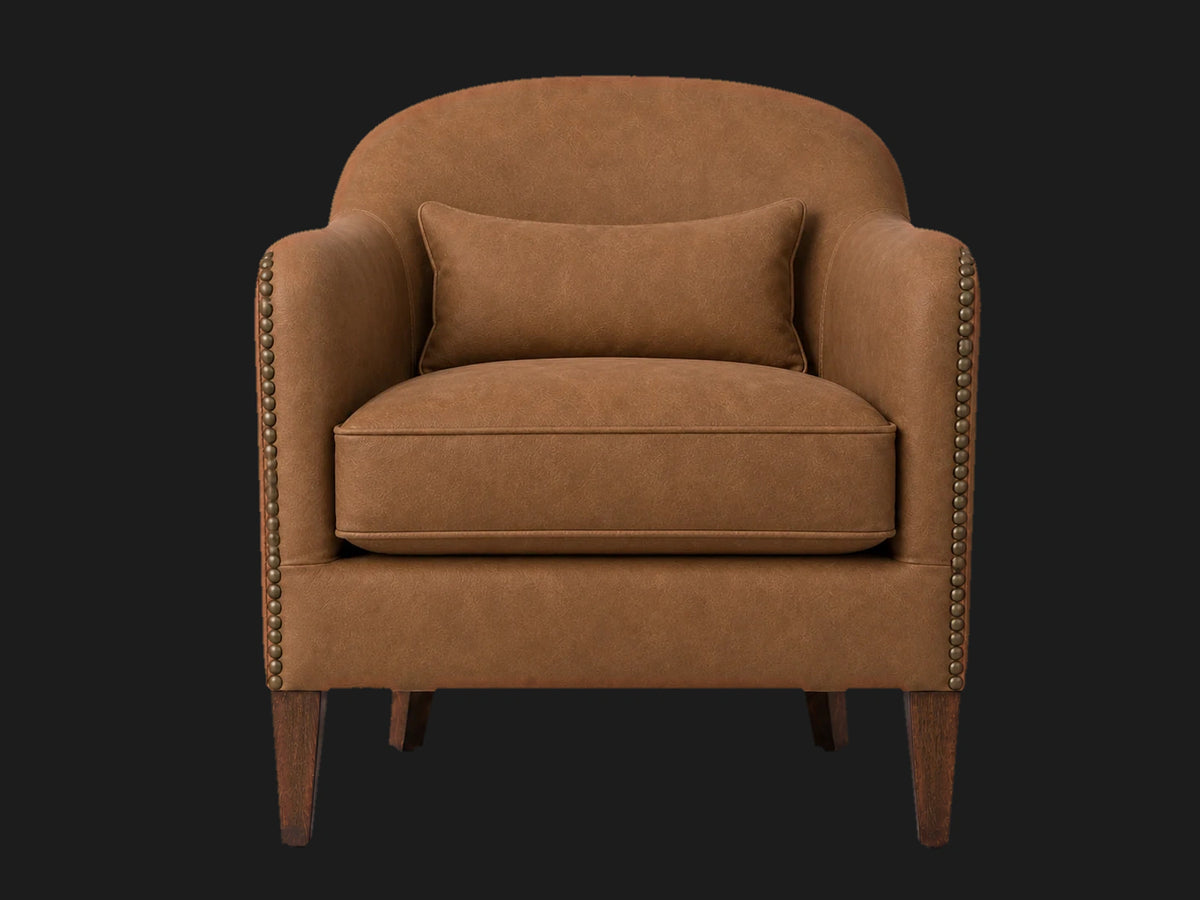 lounge-chairs-aniline-leather-black-walnut-vintage #Fabric & Color_Nubuck Leather Saddle