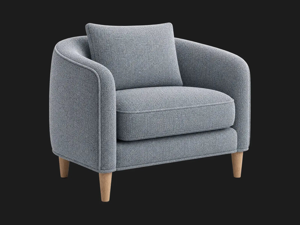 lounge-chairs_remmy-chair_wool-moon #Fabric & Color_Performance Woven Chenille Steel