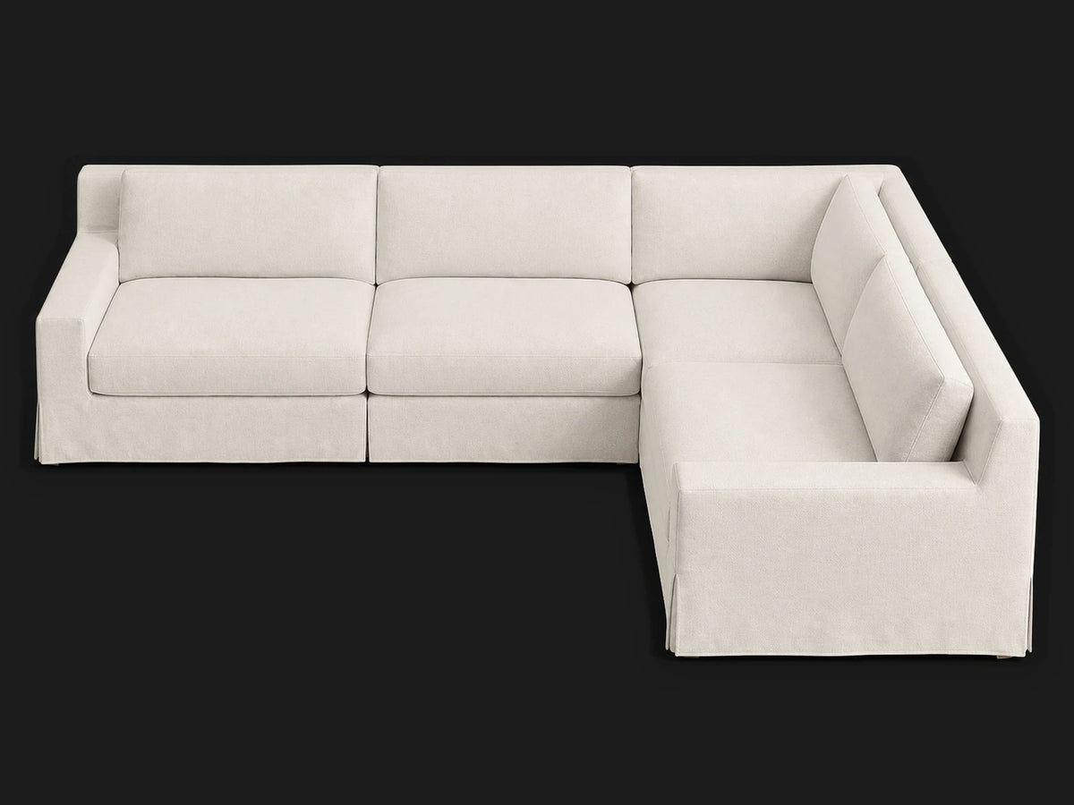 Modena L-Sectional elevated view