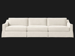 MODENA SLIPCOVERED MODULAR SLOPE ARM 3-PIECE SOFA