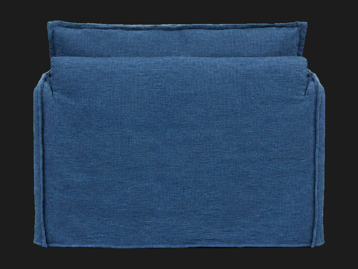 Neva Chair in Performance Linen Weave Bay - rear view