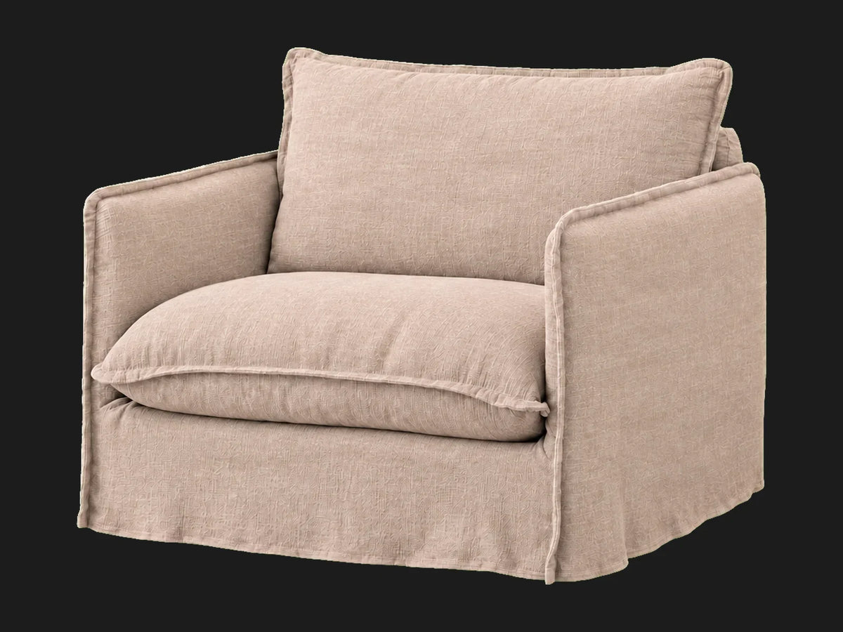 Neva Chair - Heritage Belgian Linen Petal