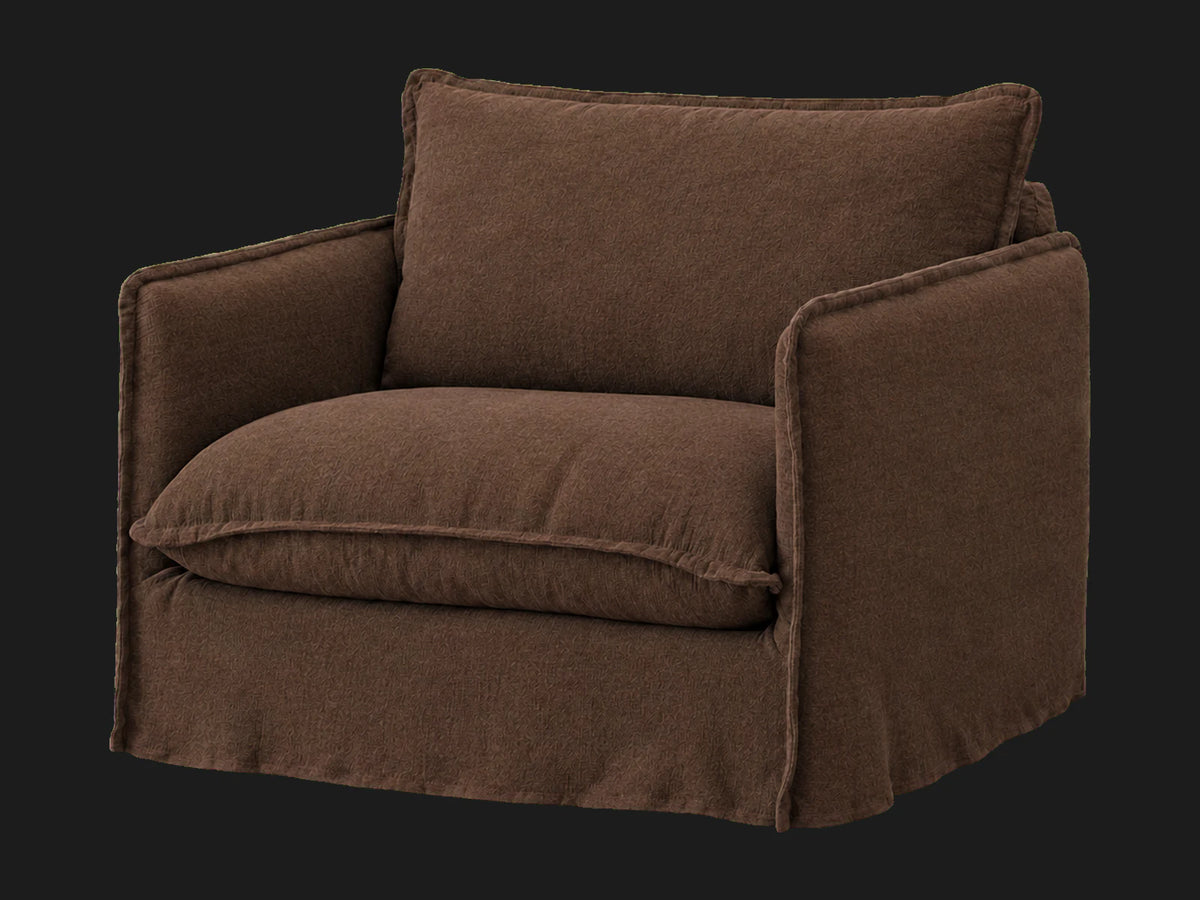 Neva Chair #Fabric & Color_Italian Brushed Wool Cocoa
