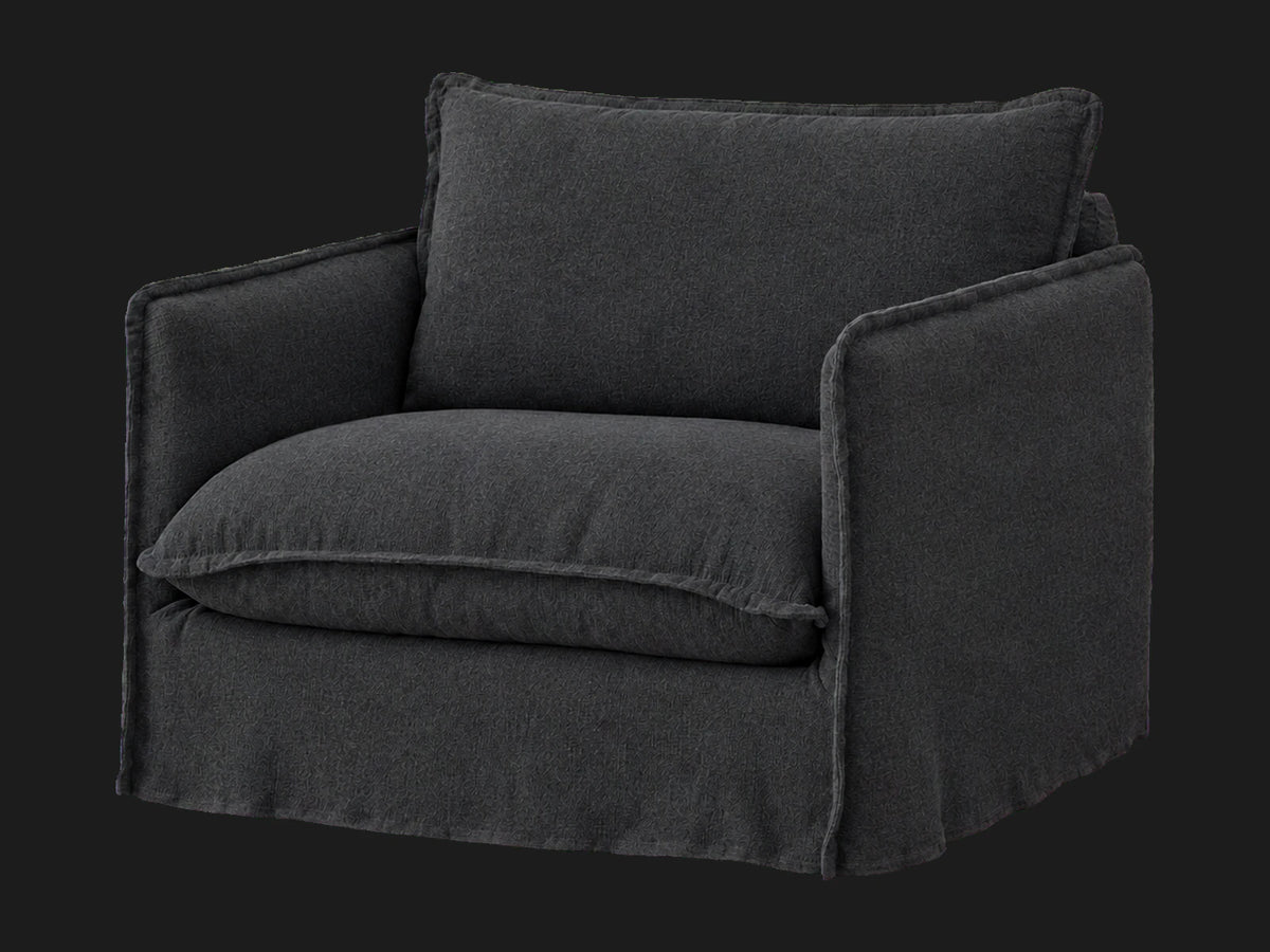 Neva Chair #Fabric & Color_Italian Brushed Wool Pepper