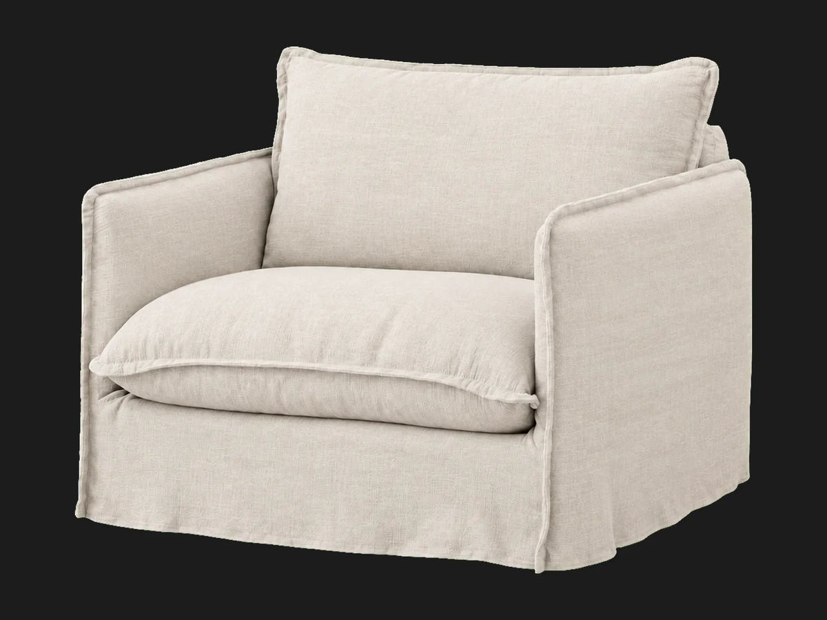 Neva Chair #Fabric & Color_Performance Linen Weave Flour
