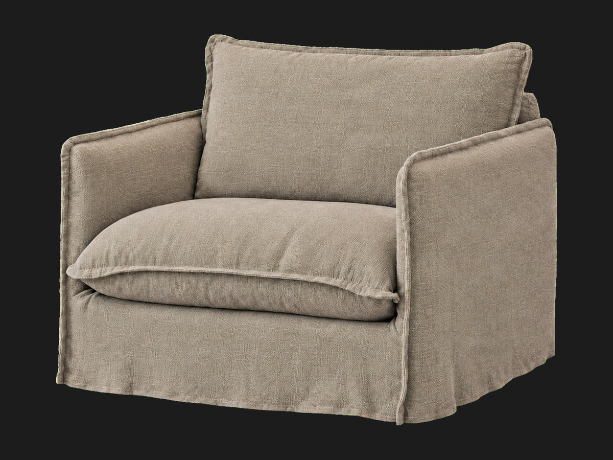 Neva Chair #Fabric & Color_Performance Textural Weave Earthen