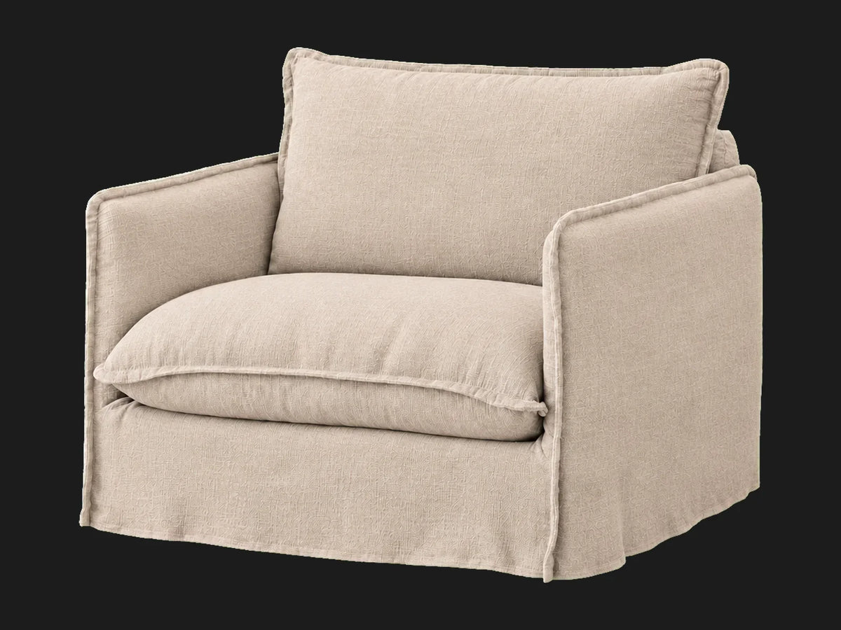 Neva Chair #Fabric & Color_Performance Textural Weave Savanna