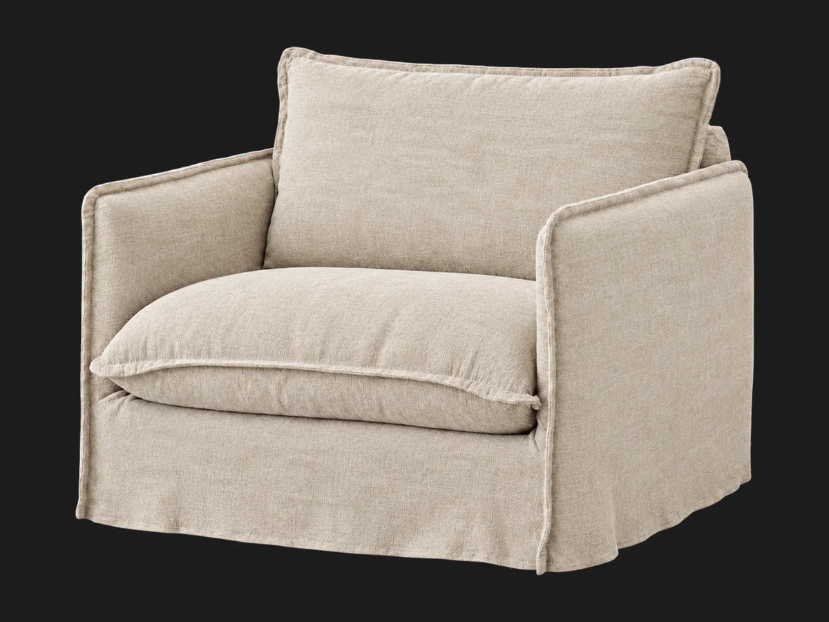 Neva Chair - Performance Woven Chenille Desert