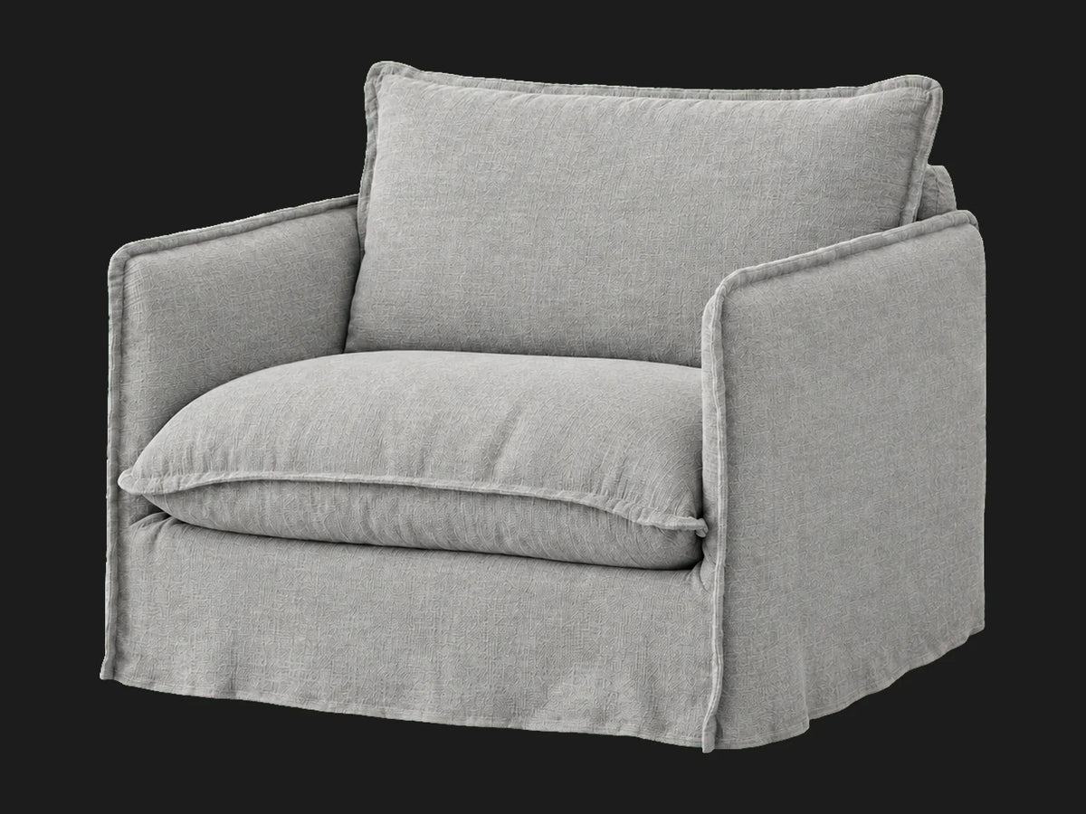 Neva Chair #Fabric & Color_Performance Woven Chenille Steel