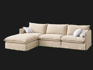 Neva Slipcovered Modular 4-Piece Chaise Sectional