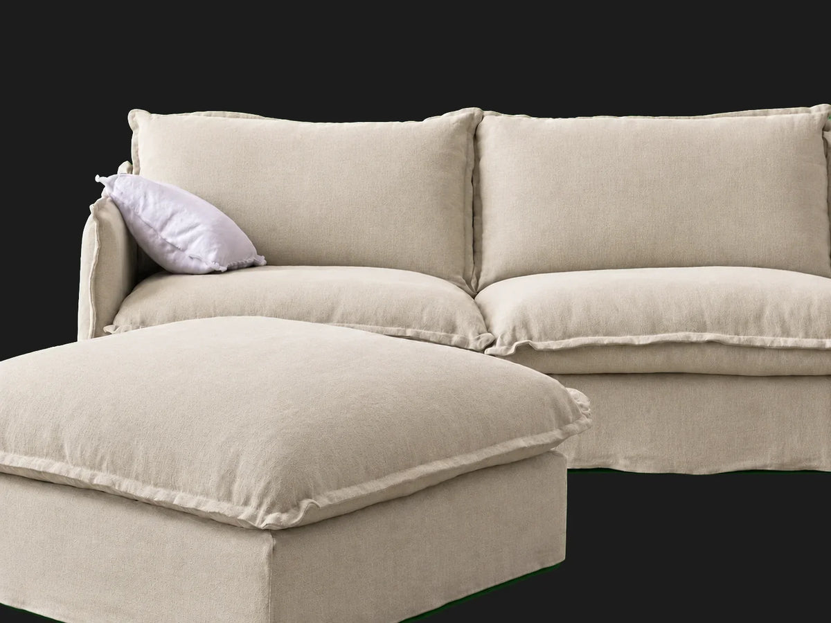 Neva 4-Piece Chaise Sectional — chaise and upholstery detail