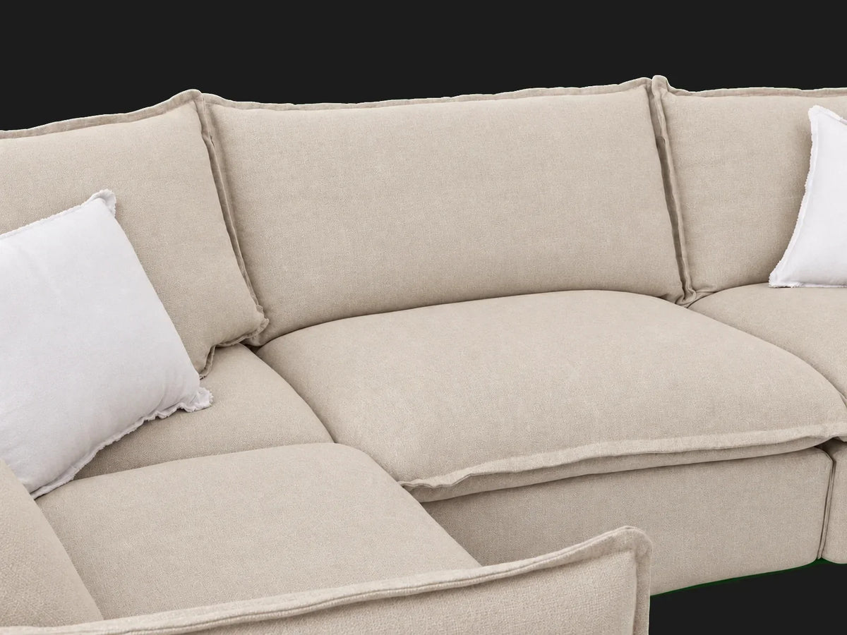 Neva L-Shape Sectional — seat and cushion detail