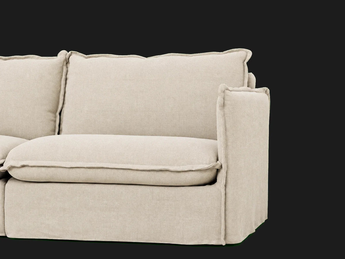 Neva L-Shape Sectional — arm and upholstery detail