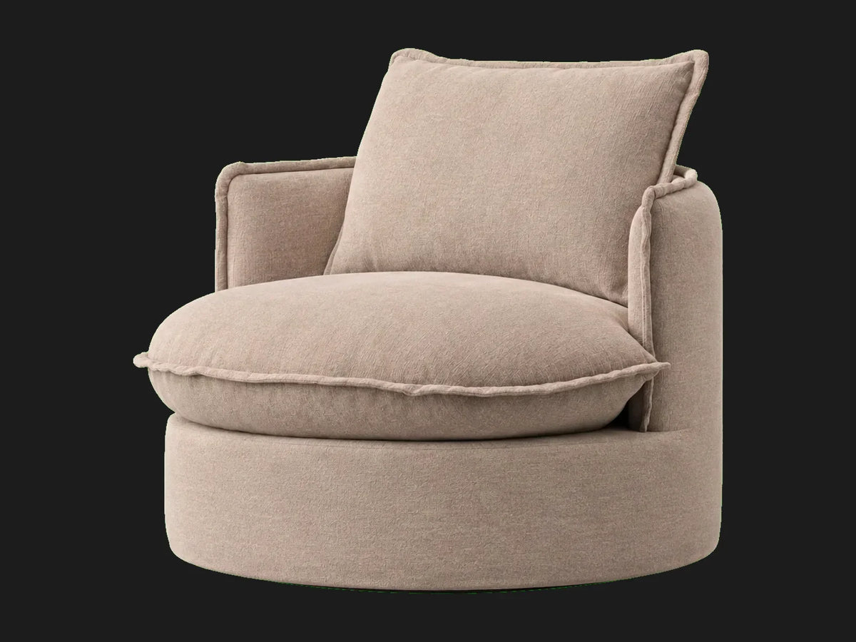 neva-round-swivel-chair #Fabric & Color_Italian Brushed Wool Fox