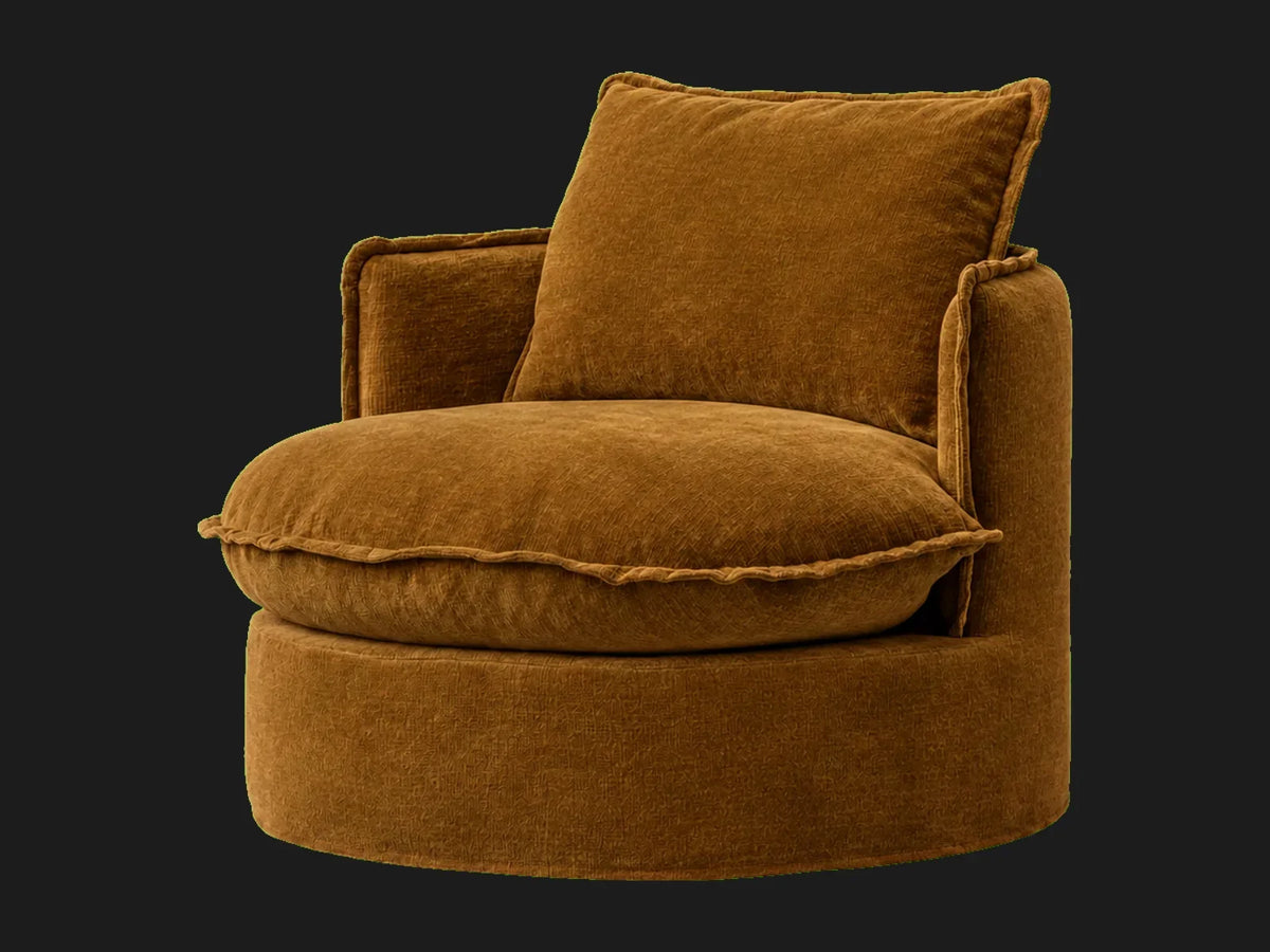 neva-round-swivel-chair #Fabric & Color_Mohair Brown Sugar